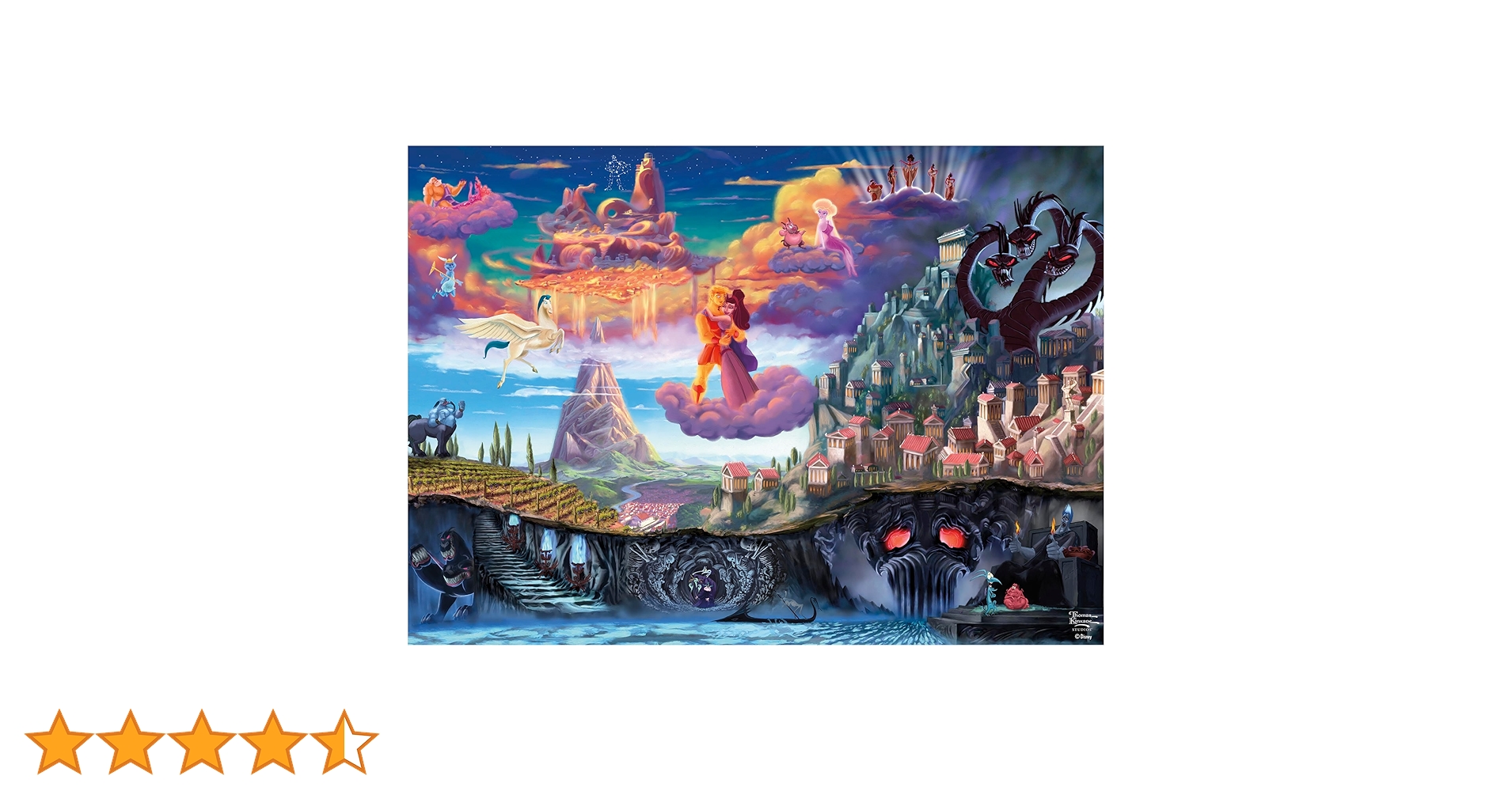 Hercules ジグソーパズル Amazon.com: Ceaco - Thomas Kinkade - Disney - Hercules -1000